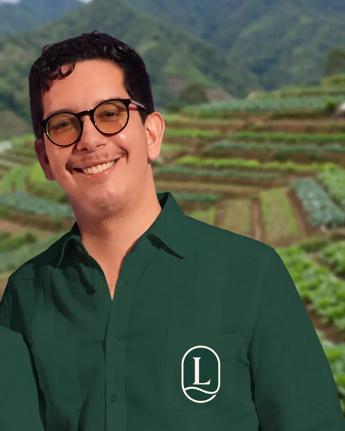 Lucas Pradel, co-fundador de Loma, en los conucos de Constanza