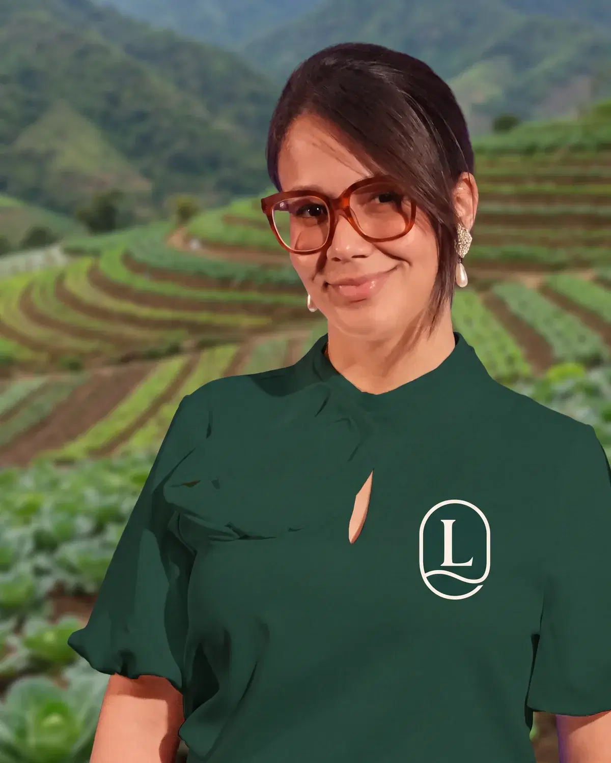 Noemí Jiménez, co-fundadora de Loma, en los conucos de Constanza